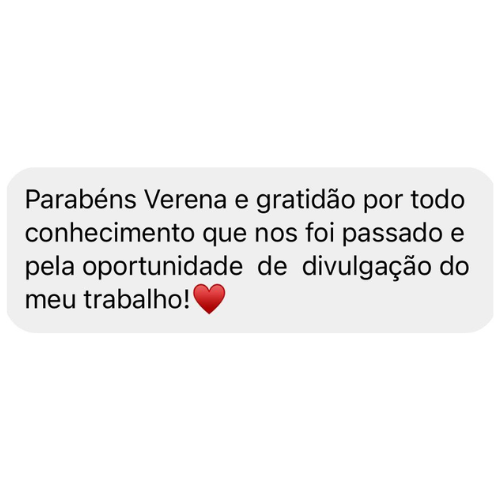 Depoimento de cliente da Verena