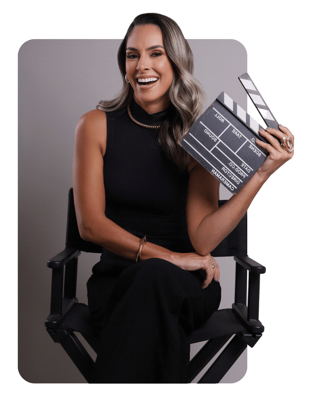 Verena Raymundo com claquete